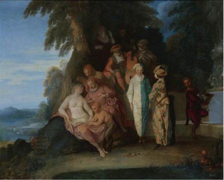 Claude Gillot A scene inspired by the Commedia oil painting picture